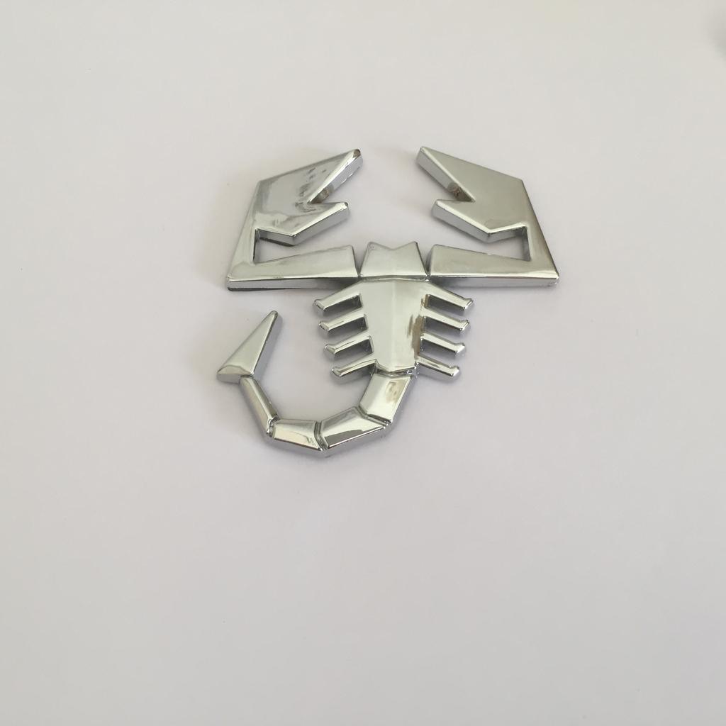 1pcs 3D metal forAbarth logo car Fender emblem Side Rear trunk badge sticker Decal Auto accessories