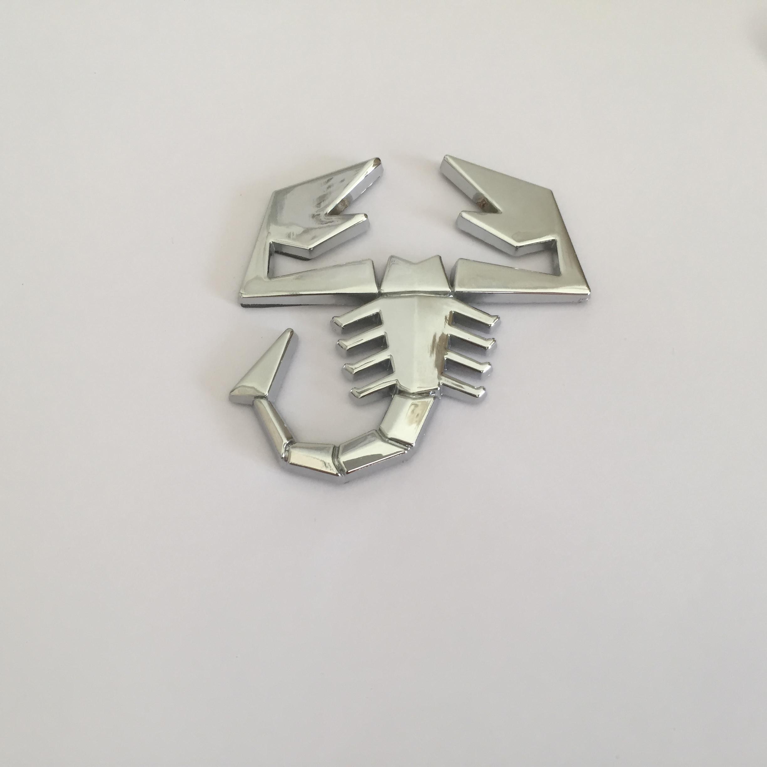 1pcs 3D metal forAbarth logo car Fender emblem Side Rear trunk badge sticker Decal Auto accessories