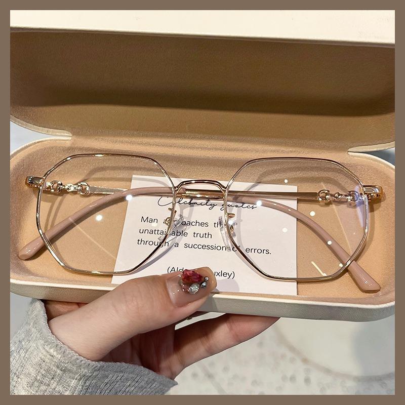 Anti-radiation Glasses for Women Student Glasses Anti-blue Light Oval Frame Computer Glasses Replaceable Lenses