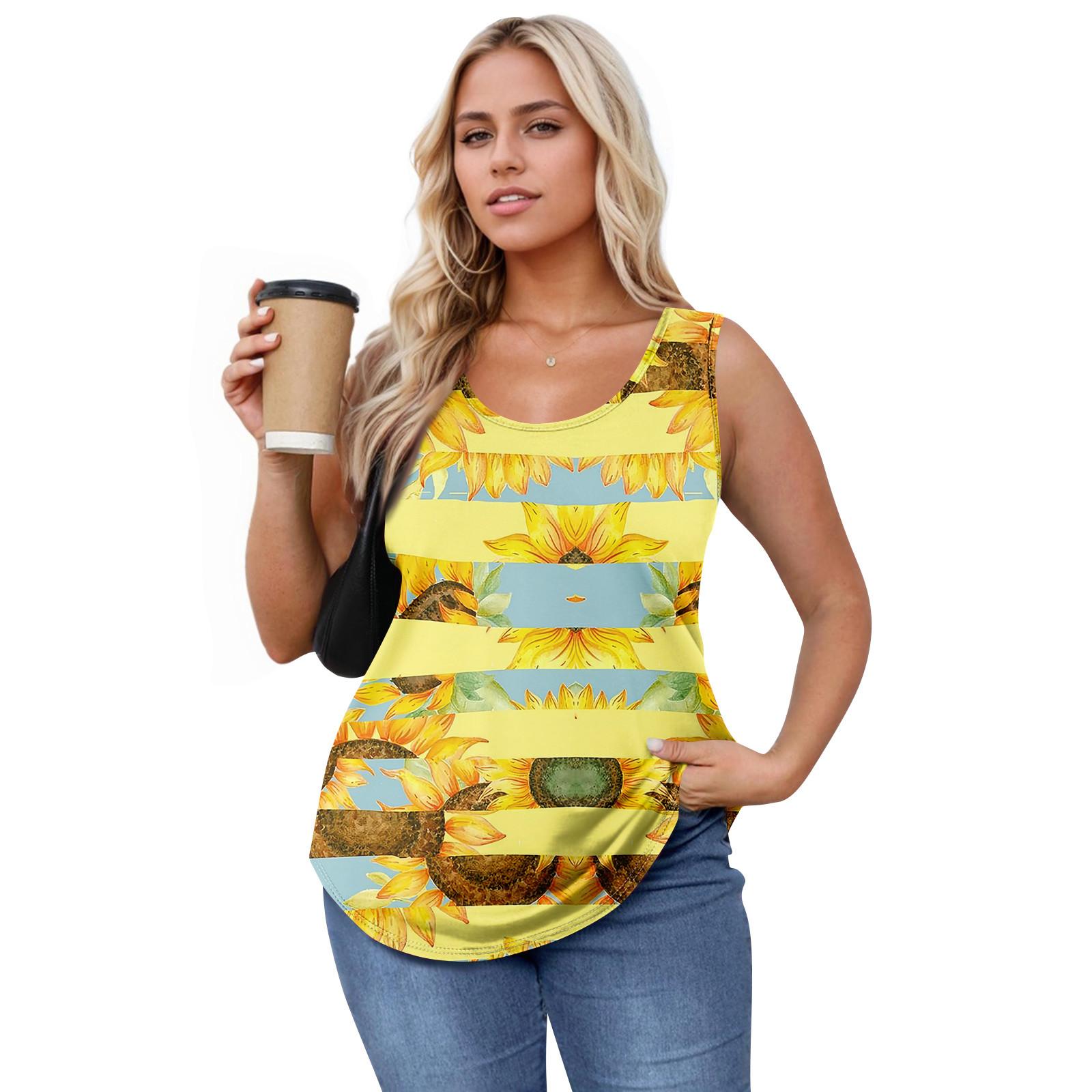 

Женская майка для девочек с принтом, повседневная майка, майки для женщин, свободный крой, топы без рукавов, струящиеся S