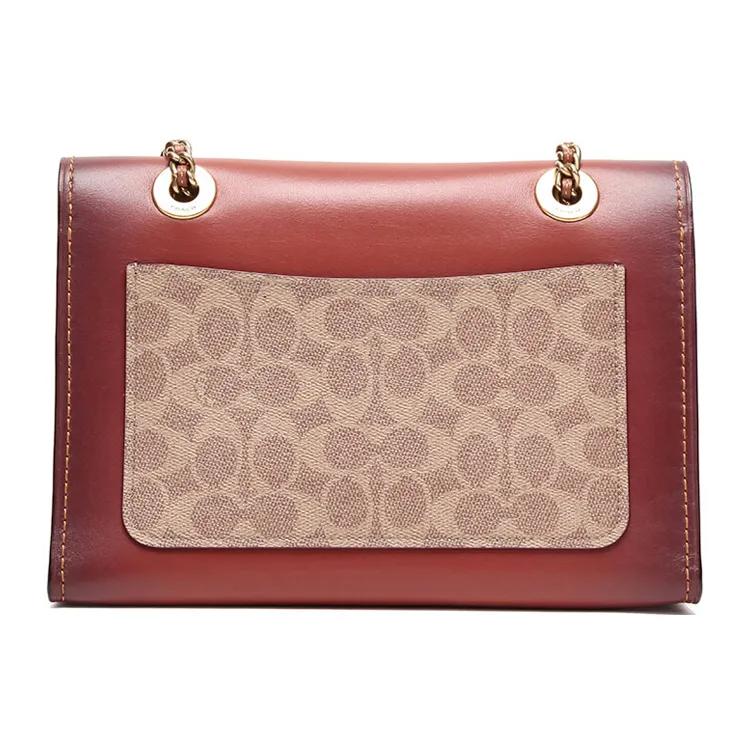 COACH PARKER Coated Canvas Handbag , Shoulder Bag Medium Women's Brown Yellow (Unisex) Shoulder Bags 30585 B4RU