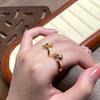 Medieval Style Serpentine Coin Opening Ring Niche Design Retro Light Luxury High-End Sense Dripping Oil Personalized Ring