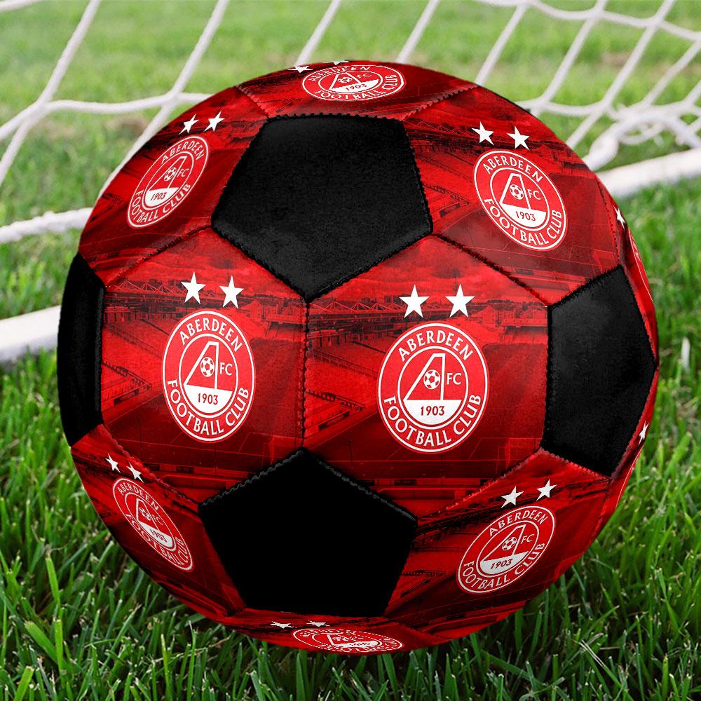 1PC Aberdeen Football Club size 5 soccer ball PrahaIndoor Soccer Ball Colorful All Ages Machine Stitched PVC Competition Ready Durable High-Bounce