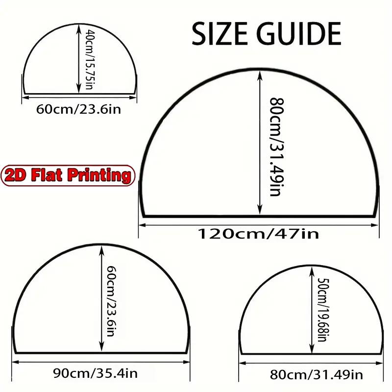 1Pcs Imitation Woven Semi Circle Welcome Doormat Non-Slip for Outdoor Patio Porch Kitchen Bathroom Entryway Floor Mat