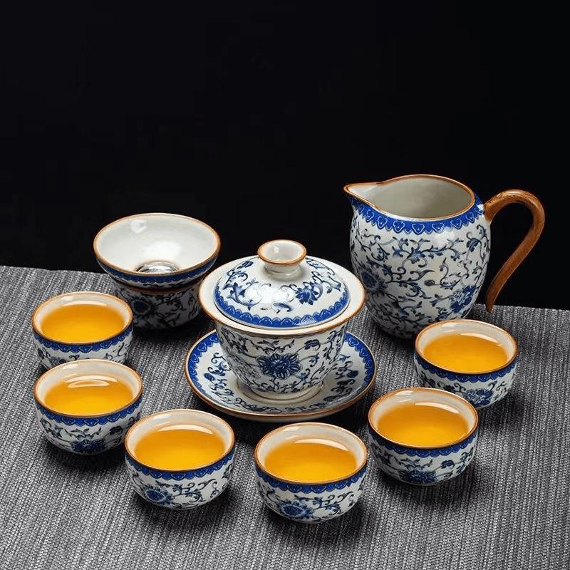 Ceramic Tea Set with Lidded Bowl