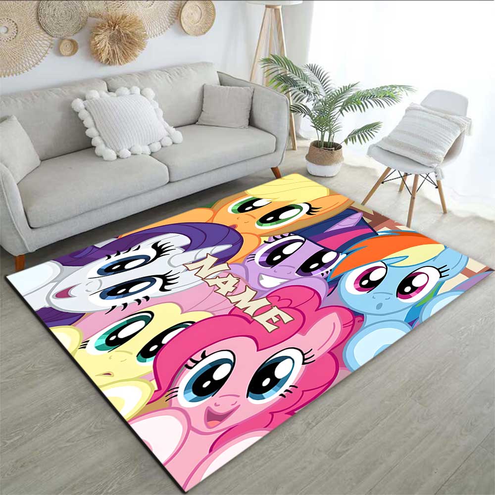 Little Pony (9) Customize your name rug, office chair cushion, home bedroom living room gift.