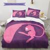 Biancheria da letto con motivo Pokémon Mew Decorazione per la casa Regalo di compleanno (1 * copripiumino + 2 * federa, senza nucleo)