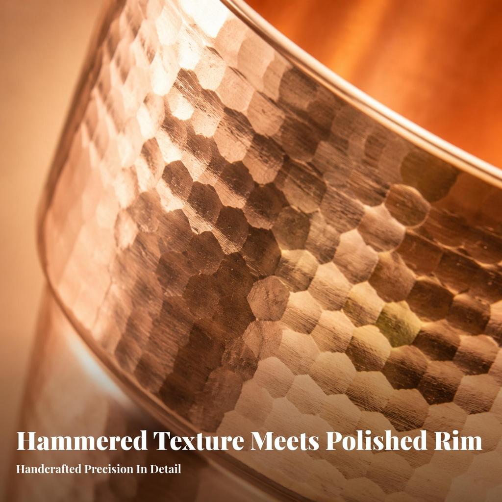 Copper Cup with Side Handle Shatter-Resistant Drinkware Long-Lasting for Camping