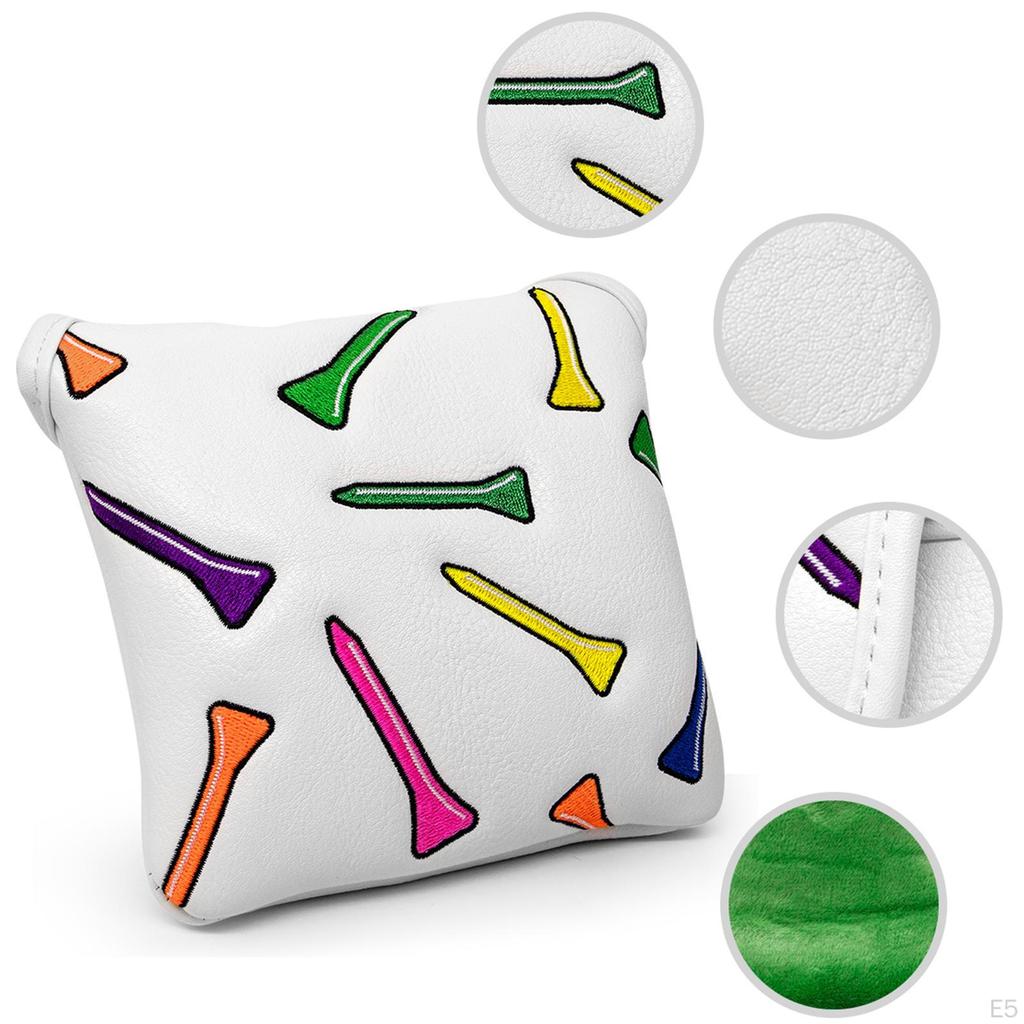 Durable Golf Mallet Putter Head Cover Club Kopfbedeckung Easy to PU Leather for Outdoor Sports