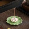 Cross-Border Lotus Ceramic Incense Holder – New Color, Handmade Sandalwood Tea Table Ornament
