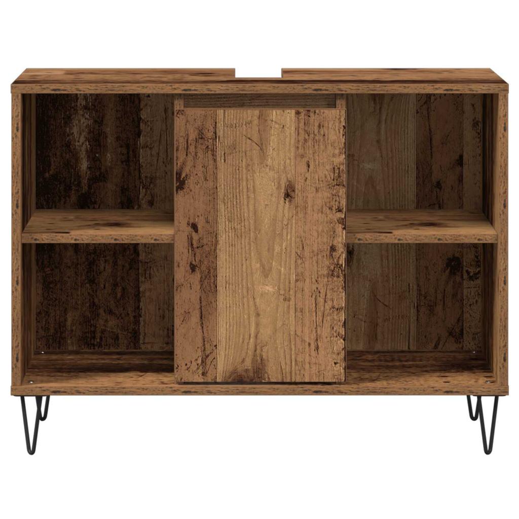 Badezimmer-Waschbecken-Unterschrank, Badezimmer-Aufbewahrungsschrank, 80 x 33 x 60 cm