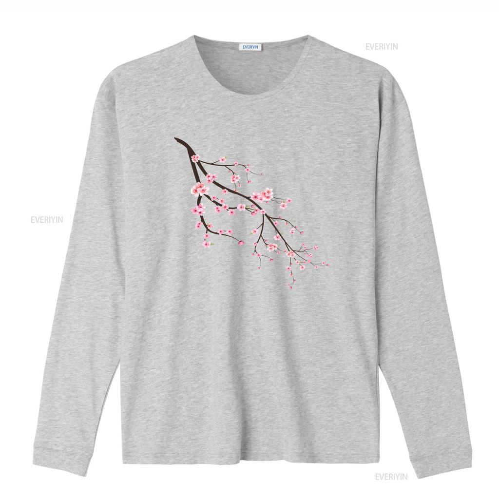Cherry Blossom T Shirt Sakura Womens Flower for Women Floral Her Spring vintage Washed Top For Everyday Wear Stylish Slightly