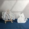 Artistic Silicone Mold with 3 Cats Sculptures Molding Tool For Crafting Home Decoration Desktop Shelf Display Items