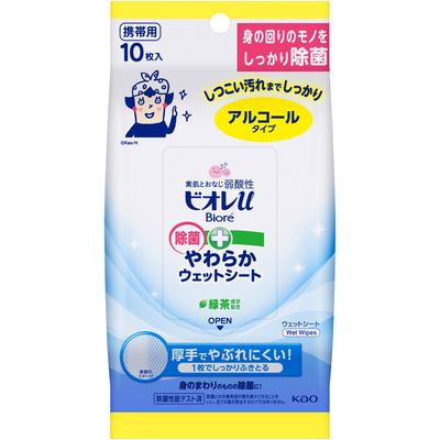 Biore u Sterilizing Soft Wet Sheet Alcohol 10mai Ostatní tekutiny Ruční mýdlo 10 mil. Ostatní kapaliny