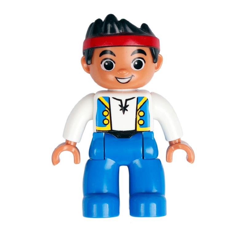 Big Building Blocks Boy Girls Family Policemen Figures Doll Compatible Duplos Children Kids Self Locking Bricks Assemble Toys