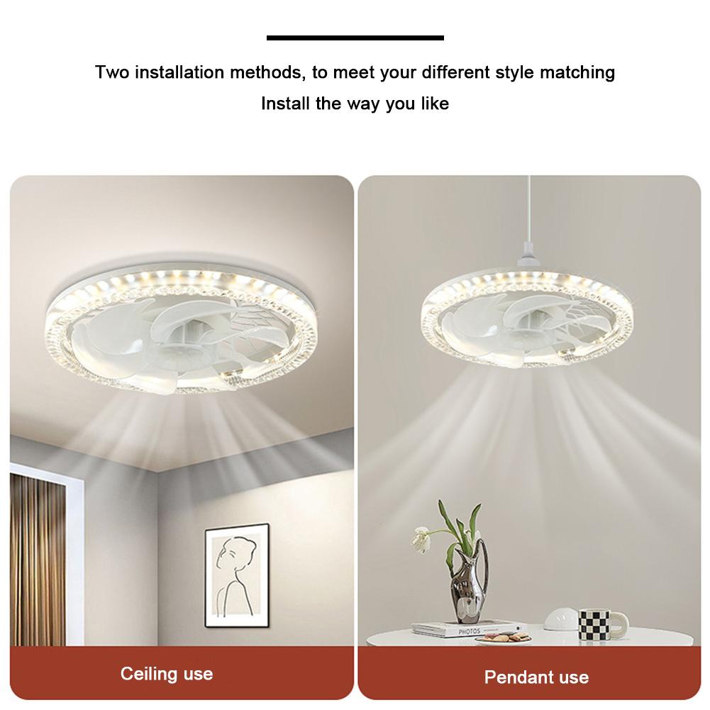 Smart Ceiling Fan with LED Light Dimmable Ceiling Fans Light Remote Control 3 Color Temperature 4 Speeds for Bedroom Living Room