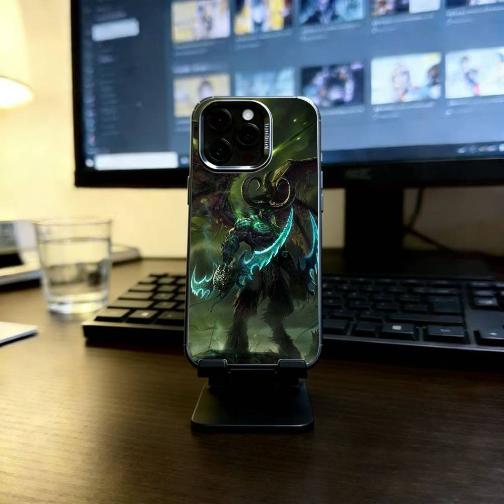 W-World of W-Warcraft Phone Case For iPhone 17,16,15,14,13,12,11 Plus,Pro Max,XS,Colorful Silver Black Cover iPhone11ProMax