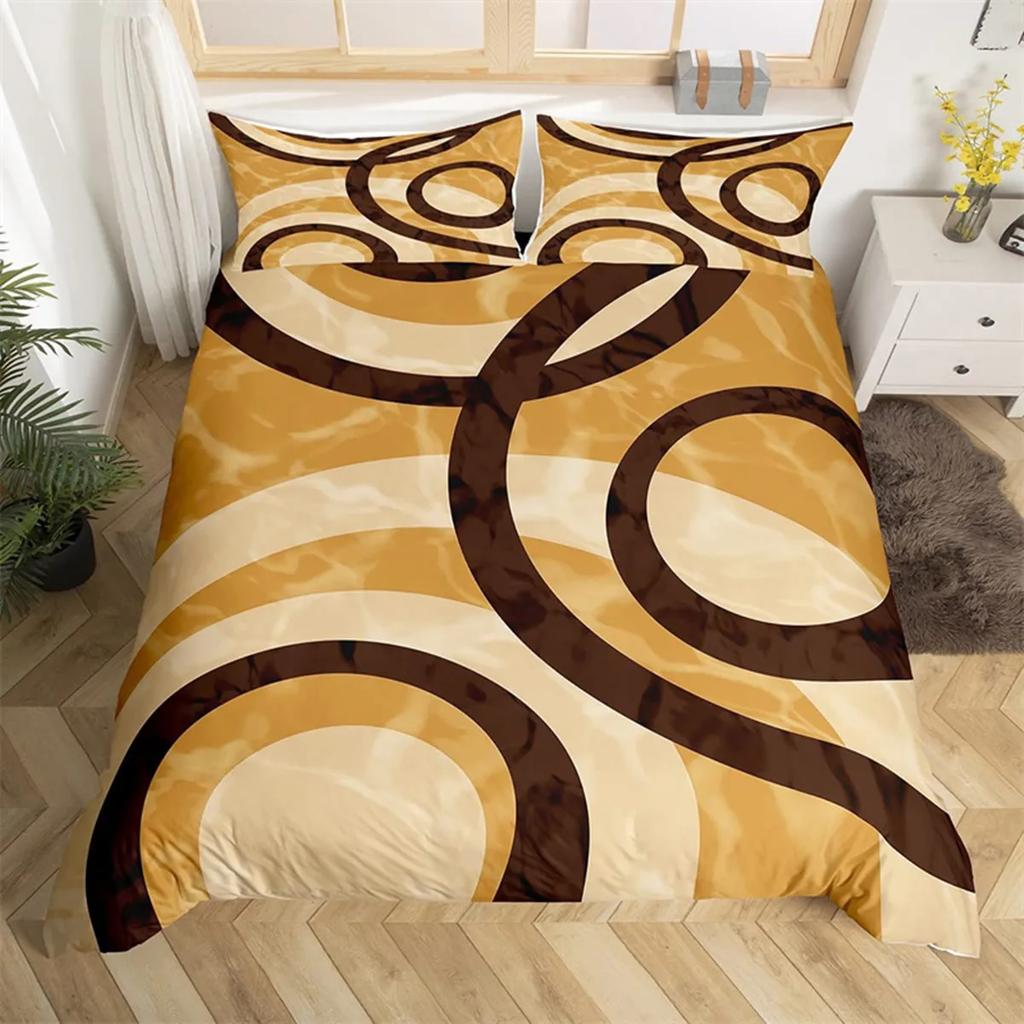 Gray Black Red Swirl Duvet Cover Trippy Stripe Geometric Microfiber Abstract Geometry For Women Quilt Cover Bedroom Decorations