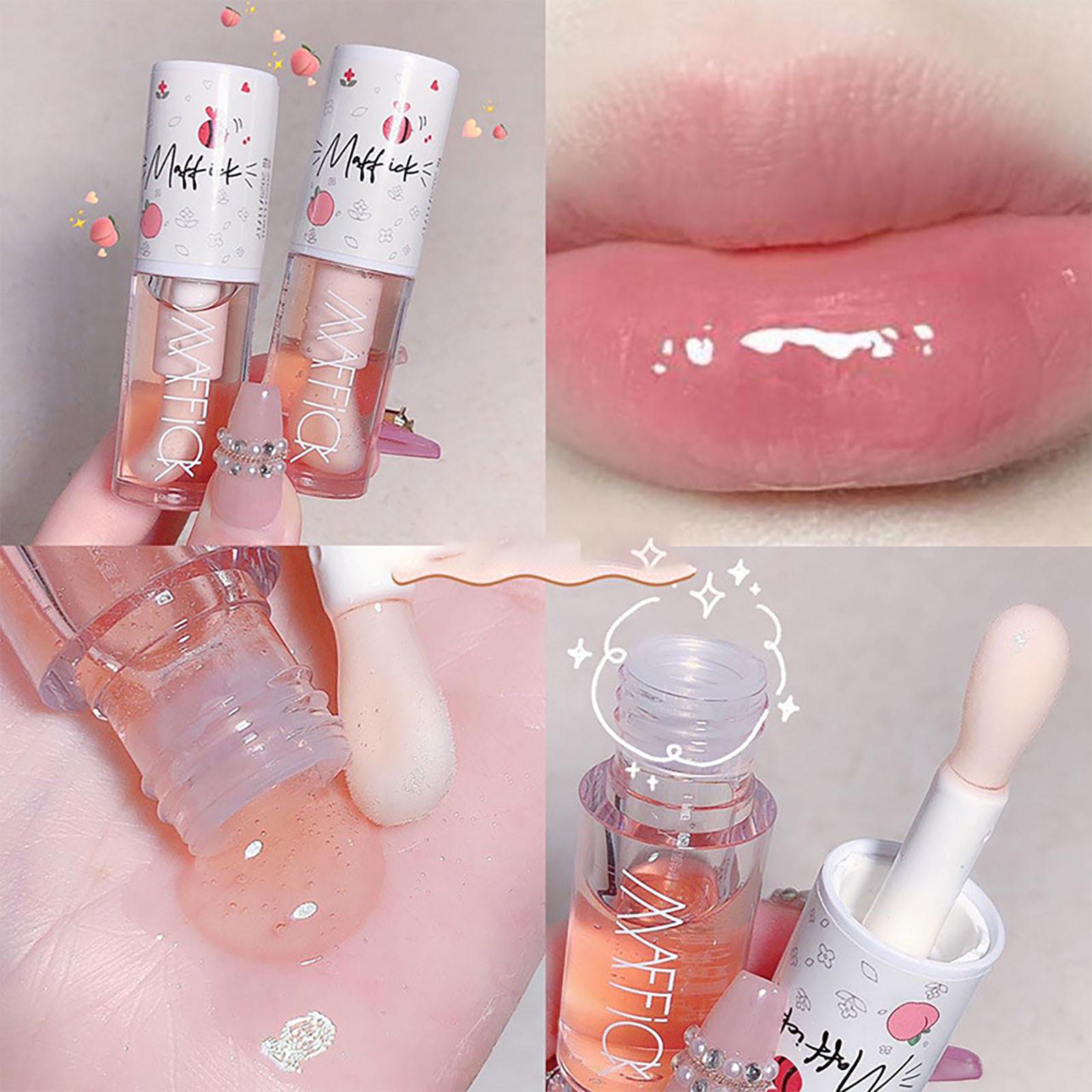 

Crystal Jelly Hydrating Lip Oil Moisturizing Lip Gloss Set Plumping Lip Tint Transparent Toot Lip Balm Стійкий 5 мл One Size