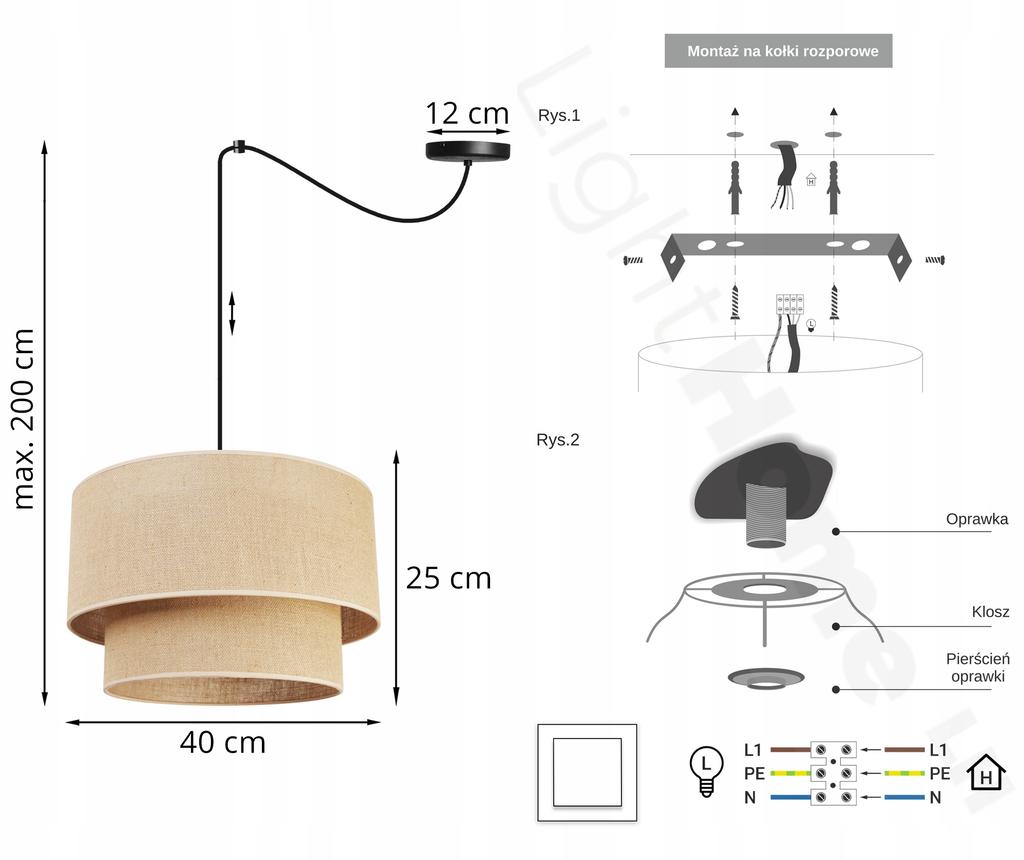 Hanging Lamp Chandelier Lampshade 40 Cm Spider Cake
