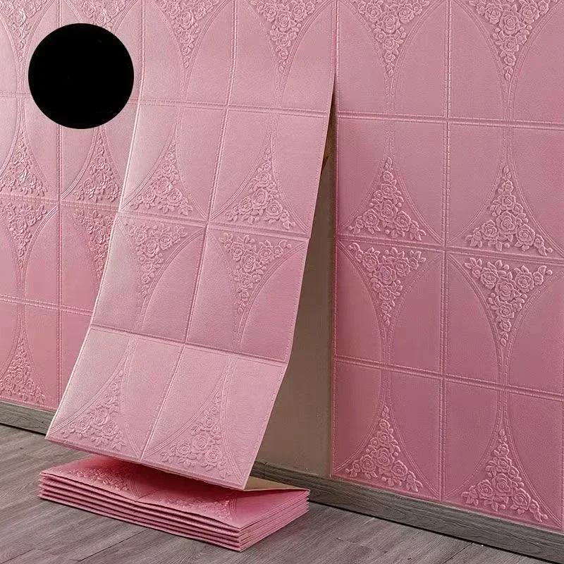 3D Soft Foam Brick Wallpaper Sticker Roll DIY Self Adhesive Living Room Home Kitchen Bathroom Decorative Wall Paper