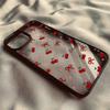 Cherry Phone Case for IPhone  15 13 12 11 16 14 Pro Max 14 15 16 Plus Shockproof Soft Cute Heart Bow Cover Fundas