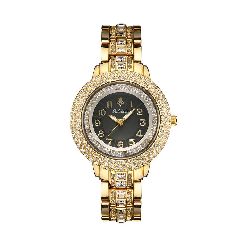 

Yalalusi Women s Luxury Gold Diamond Quartz Watch - Fashionable, Waterproof, and Elegant Casual Wristwatch.