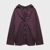 Women's 2024 Autumn Retro Loose Long Sleeve Solid Color Casual Shirt - European & American Style