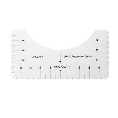 T-Shirt Alignment Ruler Round Neck Craft Center Ruler PVC Clothing Sewing Guide Tool