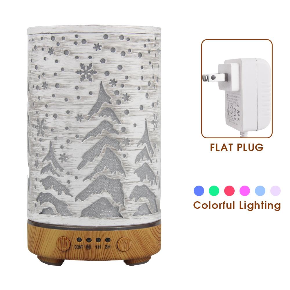Timing Function Aroma Diffuser Hollow Tree Humidifier Bedroom Fragrance Diffuser with LED Lights Humidificador para aromaterapia