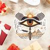 1pc 2D Ancient Egyptian Pharaoh's Eye Mandala Rotating Wind Chime - Metal Outdoor Garden Decor with 360° Rotating Hook, No Electricity Needed