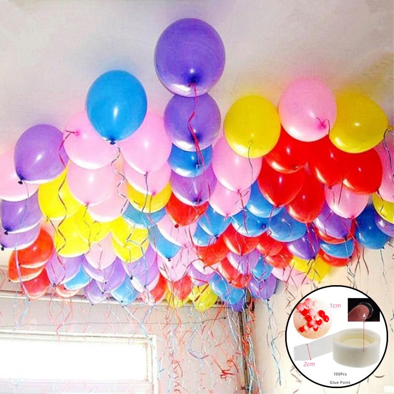100/200/300 Points Balloon Attachment Glue Dot Ballon Wall Ceiling Adhesive Stickers Birthday Party Wedding Balloons Decoration