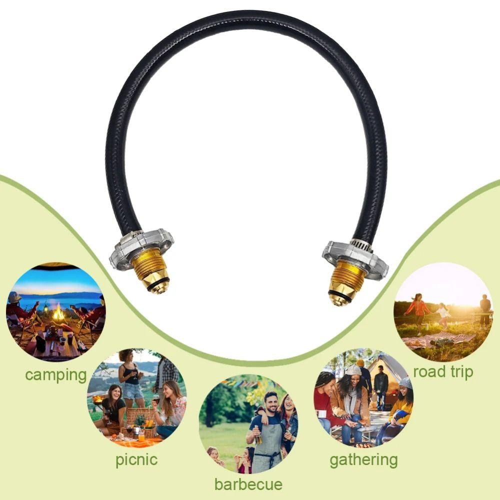 

Leak-proof Camping Fuel Stove Adapter Cost-effective Propane Refill Adapter Hiking Filling Bridge