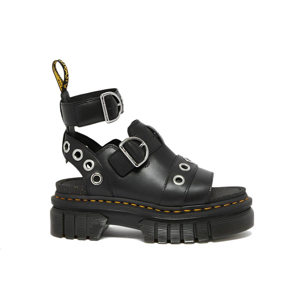 Dr. Martens Ricki HDW Fashion Metal Buckle Roman Sandals Women Sandals Black 27401001