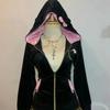 VAYLA Streetwear Y2K Dame Pullover Hettegenser Retro Harajuku Rosa Leopardtrykk Lappeteppe Genser Mote Trend Sportsklær Hettegenser Topp