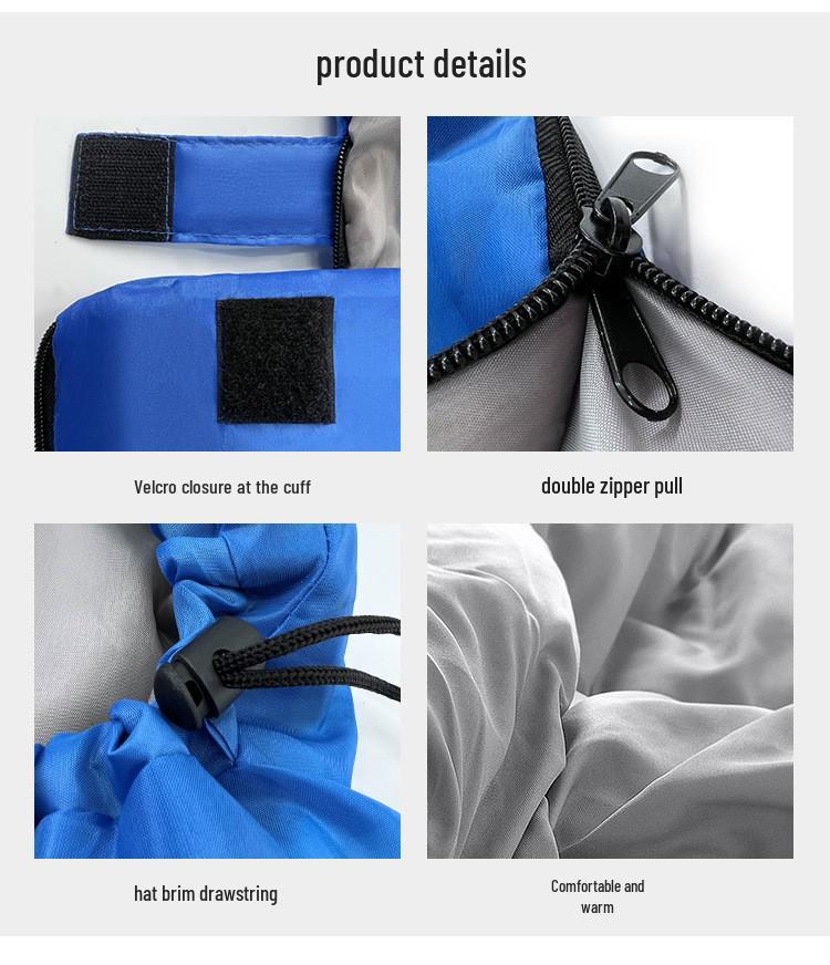Adult Emergency Relief Sleeping Bag with Hood - Dirt-Proof, for Spring, Autumn, Winter Outdoor Camping and Disaster Relief.
