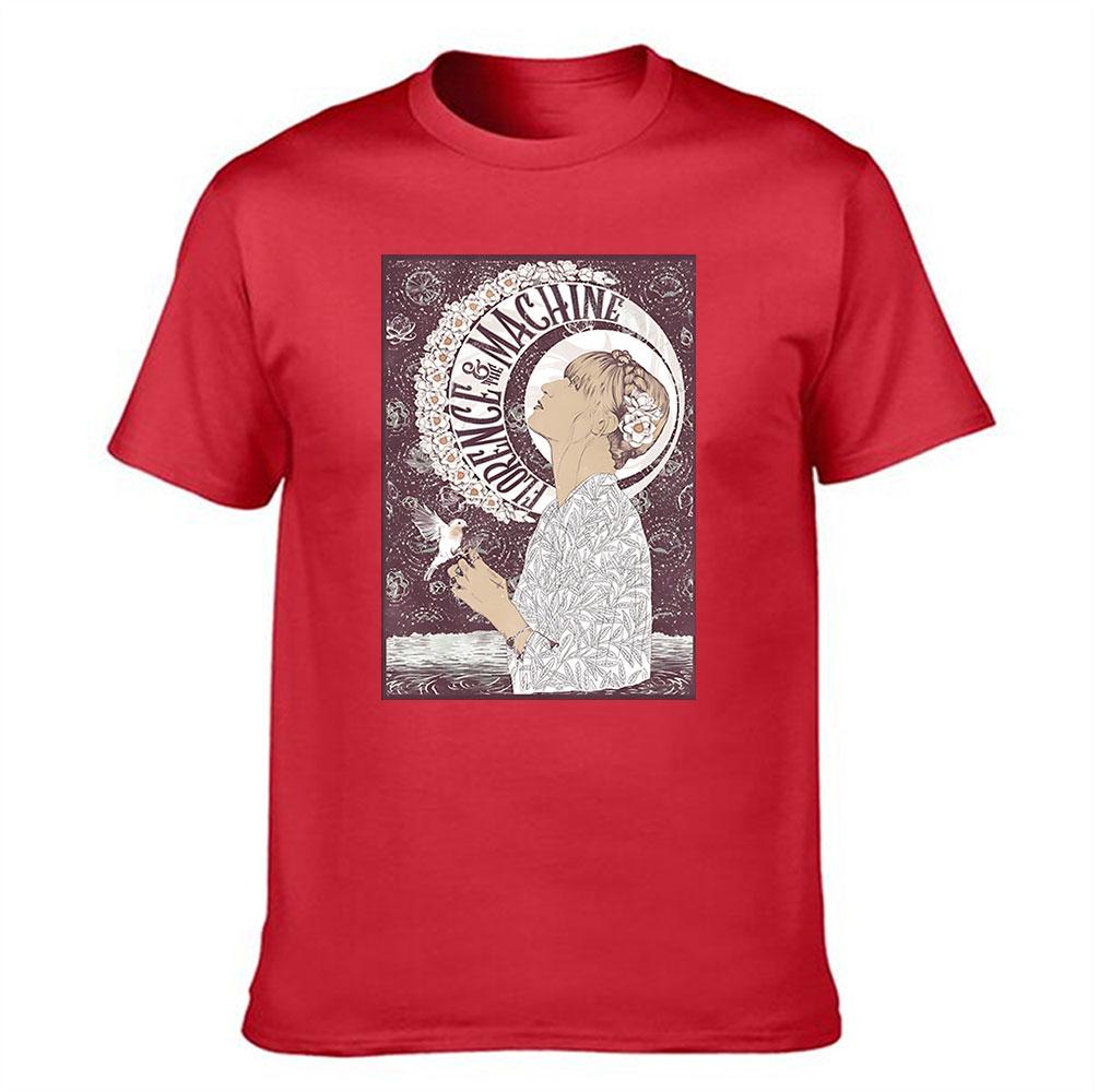 Unisexs 100 Cotton Tshirt Florence The Machine Graphic Print Crew Neck Short Sleeve Casual Tee For Music Fans