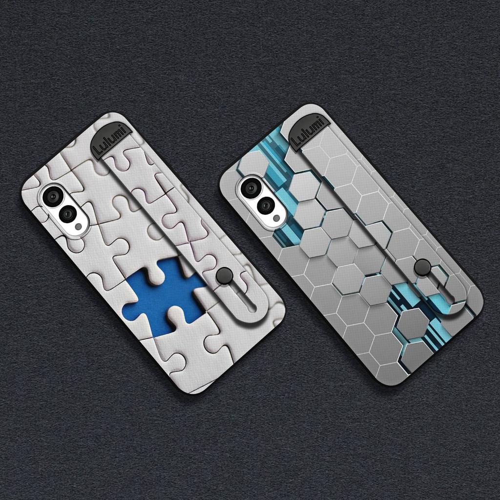 Geometry Anti-dust Phone Case For FCNT/Fujitsu Arrows N F-51C Kickstand Plain color Commerce Wristband Soft case Simple