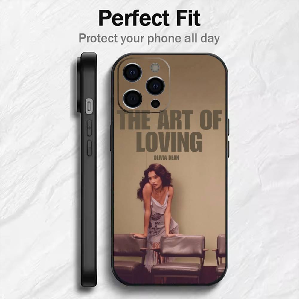 SO EASY O-Olivia D-Dean Singer Phone Case For iPhone17,16,15,14,13,12 Plus,Max Soft Silicone Black Cover