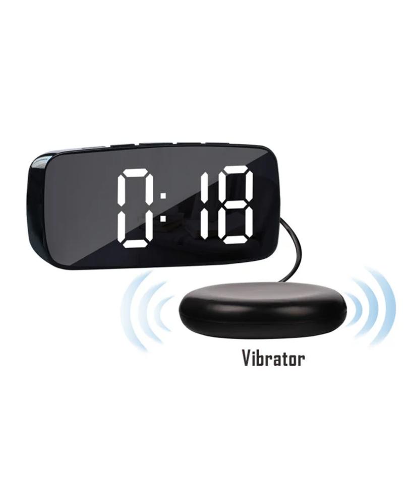 Super Loud Vibrating Alarm Clock with Bed Shaker Multifunctional Dual USB for Heavy Sleeper Deaf Hard of Hearing Snooze