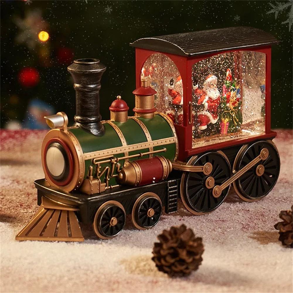 Christmas Gift Train Crystal Ball Ornament ,Christmas Gift Christmas Eve Music Box Train Music Box Crystal Ball Ornaments