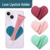 Heart-Shaped Silicone Lipstick & Phone Holder - Trendy and Versatile
