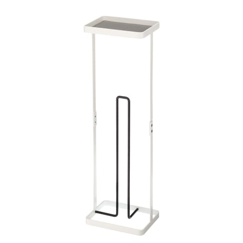Yamazaki Toilet Paper Stand with Tray, Plate, White, 7762