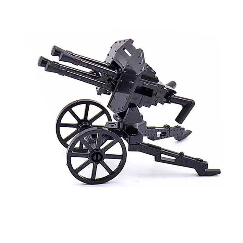 Doll Scene With Anti-Aircraft Maxine Anti-Aircraft Heavy Machine Gun Mortar Assembly Building Block