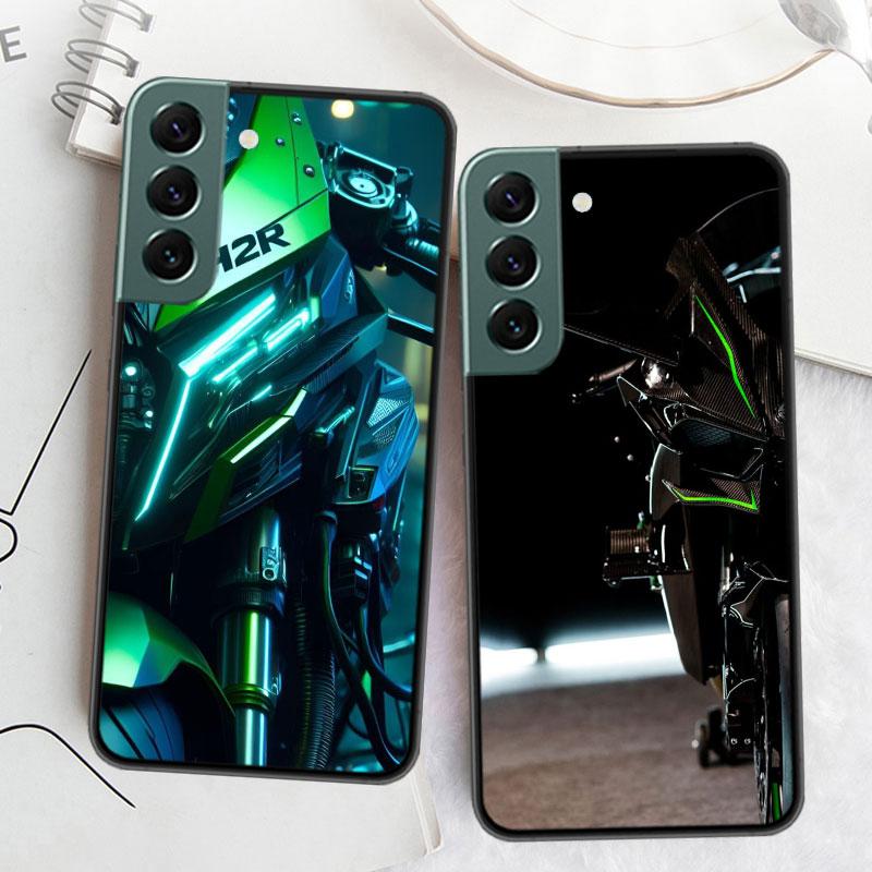 Luxury Car Motorcycle H2R Phone Case For Samsung Galaxy S22 S25 Ultra S21 S10 Plus S26 Edge S20 S23 S24 FE Cover Silicone So