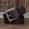 Handmade, Widened and Thickened Top-grain Cowhide Men's Leather Belt, American Retro Style, Pin Buckle Belt