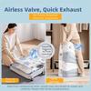 4PCS Blue Floral Pattern Vacuum Compression Bag Space Saving Dust-proof Vacuum Storage Bag Large Capacity Moisture-proof