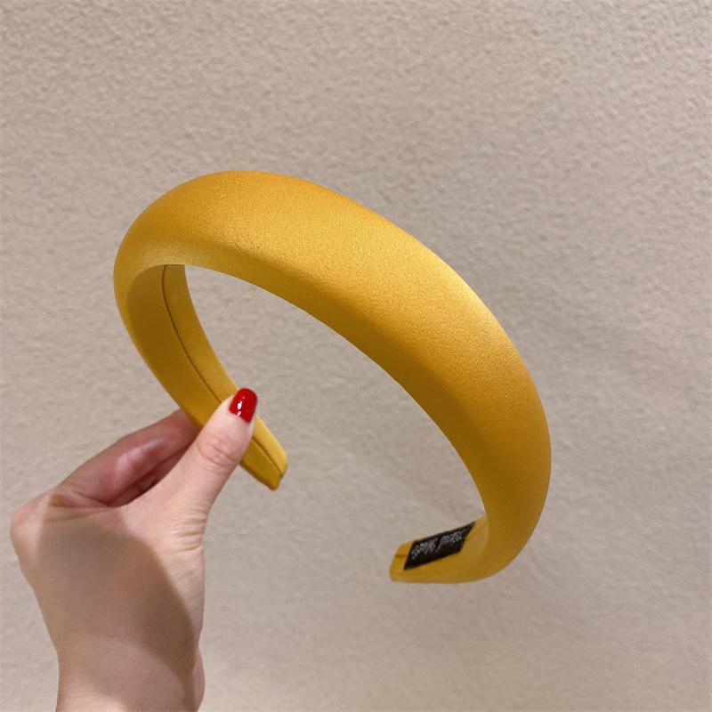 Minimalist Women Headbands Satin Cloth Sponge Padded Hairbands for Lady Girls Casual Shopping Travel Hair Hoop Accessories