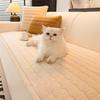 Lamb Wool Couch Mat Winter Straight Row Sofa Seat Cushion Winter Plush Non-slip Sand Warm Sofa Protect Cover Home Decoration