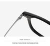 Ultra-Light Retro Black Myopia Glasses with Large Square Wood-Based Frame